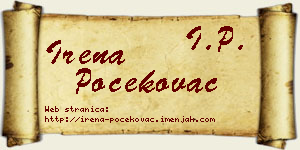 Irena Počekovac vizit kartica